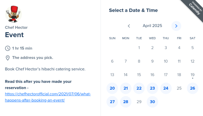 Calendly booking program image.